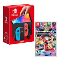 Consola Nintendo Switch Oled Neon + Mario Kart 8