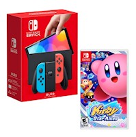 Consola Nintendo Switch Oled Neon + Kirby Star Allies