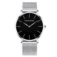 RELOJ HANNAH MARTIN - BIG CLASSY GREY | SKU: HAN-43