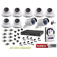 Cámaras de Seguridad Kit 9 HIKVISION HD 720p disco 2tb WD  J142