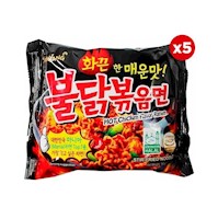 Hot Buldak - 5 Pack - Fideos Ramen con sabor a Pollo Picante