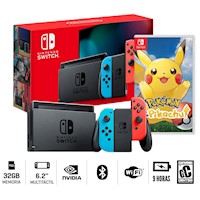 Nueva Consola Nintendo Switch 2019 + Pokemon Lets Go Pikachu