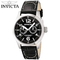 Reloj Invicta I-Force 0764 Multifuncional Acero Inoxidable Correa de Cuero Negro
