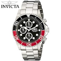 Reloj Invicta Pro Diver 1770 Cronometro Acero Inoxidable Dial Negro