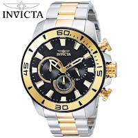 Reloj Invicta Pro Diver 22588 Cronometro Acero Inoxidable Plateado Dorado