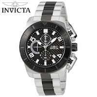 Reloj Invicta Pro Diver 23408 Fecha Cronometro Acero Inoxidable Plateado Negro