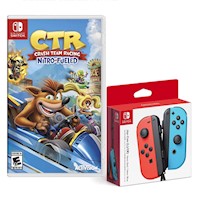 Joy Con Neon Azul y rojo + Crash Team Racing Nintendo Switch