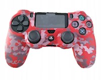 Funda de Silicona Camuflaje Ps4, Dualshock, PS4 Slim + 2 Tapas De Goma