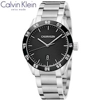 Reloj Calvin Klein Complete K9R31C41 Suizo Fecha Acero Inoxidable Dial Negro
