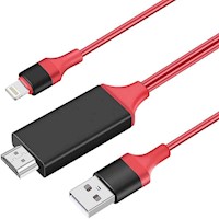 Cable Lightning a HDMI con Cable de Carga USB