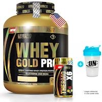 Pack Level Pro Whey Gold Pro 6.6Lbs Rich Chocolate+Thermo X6 100 Tab