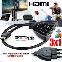 Switch Splitter Hdmi 3 x 1 Hub FULL Hd 3d Tv Bluray Ps4 Deco Pc TV BOX