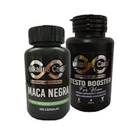 Maca Negra 100 Cáps + Testo Booster 100 Cáps Alkaline Care