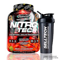 Proteína Muscletech Nitro Tech Performance 4 Lb Chocolate + Shaker