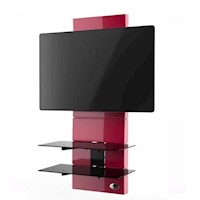 Mueble para Tv Flotante Lineal Oculta Cable - Centro de Entretenimiento - Rojo