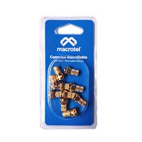 PACK X 10 UNID - CONECTOR ATORNILLABLE RG-6 GOLD