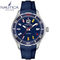 Reloj Nautica NST 1 NAPNSI802 Fecha Correa de Silicona - Azul