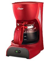 Oster - Cafetera Para 4 Tazas BVSTDCDR5R-053 - Rojo