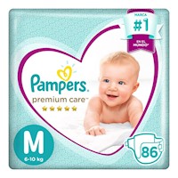 Pañales Pampers Premium Care MegaPack Talla M 86 unidades