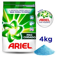 Detergente en Polvo Ariel Regular Pro Cuidado 4kg