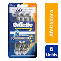 Gillette Prestobarba3 Máquinas Desechables Gel 6 unidades