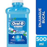 Oral B Enjuague Bucal con Flúor Complete 4 en 1 500ml