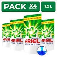 Detergente Líquido Ariel Concentrado 1.2L PackX4