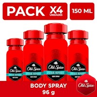 Old Spice Desodorante Spray Corporal Pure Sport 150ml PackX4