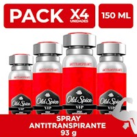 Old Spice VIP Spray Antitranspirante 150ml PackX4