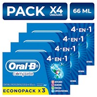 Oral B Pasta Dental Complete 4en1 66ml x3 unidades PackX4
