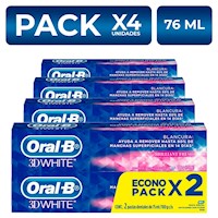Oral B Pasta Dental 3D White 76ml x2 unidades PackX4