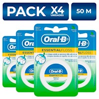 Oral B Hilo Dental Essential Floss 50m PackX4