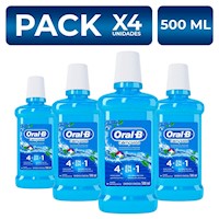 Oral B Enjuague Bucal Complete 4en1 500ml PackX4