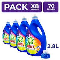 Detergente Ariel Líquido Revitacolor Ropa Color 2.8L PackX8