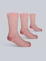 3 pack medias deportivas antibacteriales | Crew Full Pink | Cheese Socks