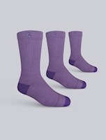 3 pack medias deportivas antibacteriales | Crew Full Purple | Cheese Socks