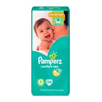 Pañales para Bebé PAMPERS Confort Sec Talla G Paquete 56 und
