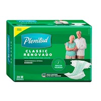 Pañal PLENITUD Classic Verde Talla M Paquete 20un
