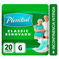 Pañal PLENITUD Classic Verde Talla G Paquete 20un