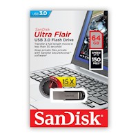 SANDISK PENDRIVE USB ULTRA FLAIR 64GB