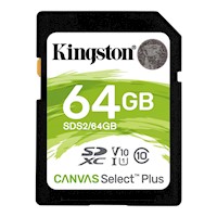 Kingston 64GB Canvas Select Plus UHS-I SDXC Memory Card - SDS264GB