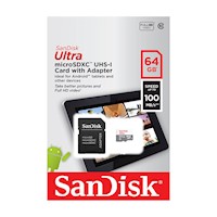 SANDISK TARJETA ULTRA MICRO SDHC CON ADAPTADOR - 64GB