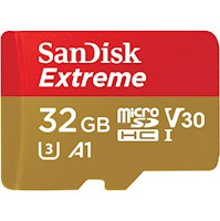 SanDisk 32GB Extreme p/ GoPro UHS-I microSDHC A1 / UHS-I / V30 / U3 - SDSQXAF