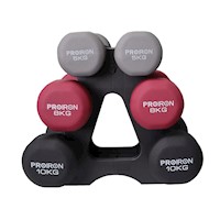 PROIRON Set de mancuernas de neopreno de 5kg 8kg y 10kg