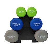 Set de mancuernas de neopreno PROIRON de 2kg 4kg y 5kg