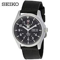 Reloj Seiko 5 Sports SNZG15 Automático Acero Inoxidable Mate Correa Nailon negro