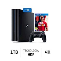 Consola PlayStation 4 PRO 1TB - Negro + FIFA 18