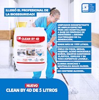 CLEAN BY 4D LIMPIADOR DESINFECTANTE HOSPITALARIO X 5 LITROS