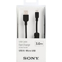 Cable Sony USB - Micro USB Carga y Transferencia 3M - Negro