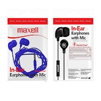 Audífonos Maxell IN-BAX C/Micro Azul